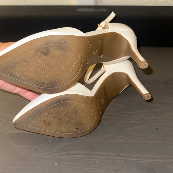 White Ankle Strap Heels - Picture 4 of 4